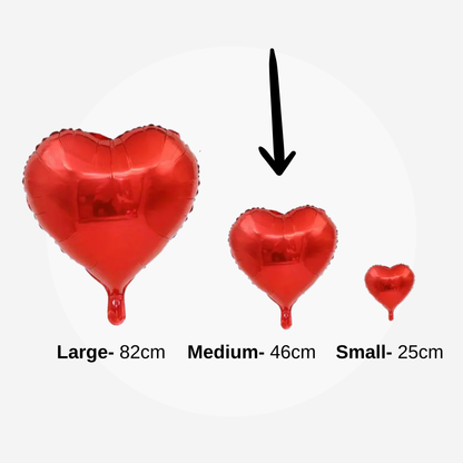 MEDIUM Red Heart Balloon❤️ - 46cm